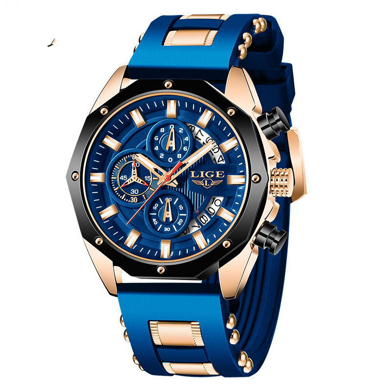 Relojes de moda para hombre Reloj deportivo de silicona de lujo de prim…