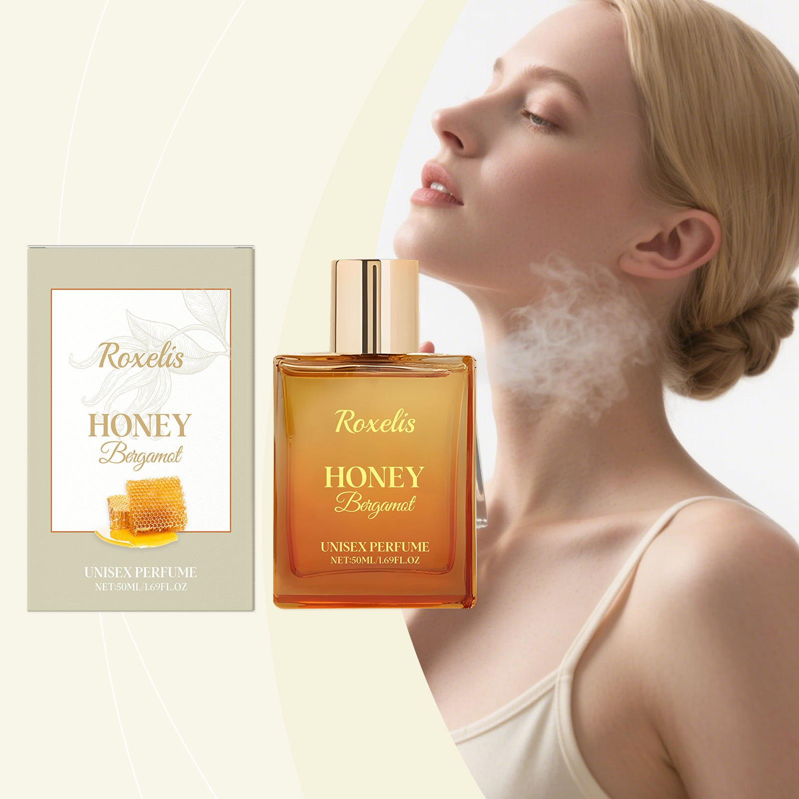 Perfume unisex de miel y bergamota de larga duración, ligero y fresco,…