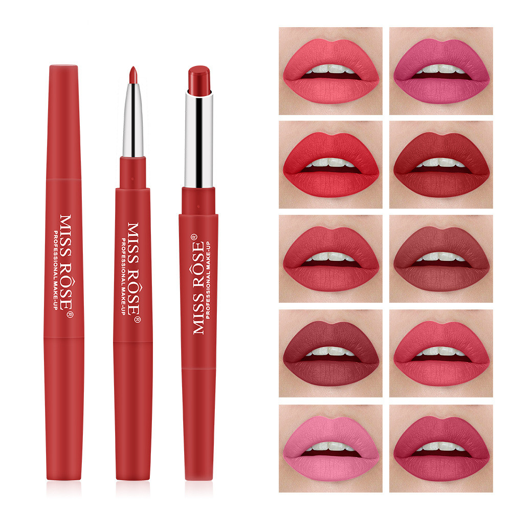 Lápiz labial impermeable multifuncional giratorio automático creativo